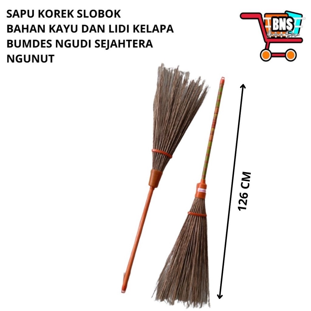 SAPU KOREK SLOBOK SAPU KOREK GAGANG PANJANG SAPU TAMAN SAPU KOREK LIDI KELAPA