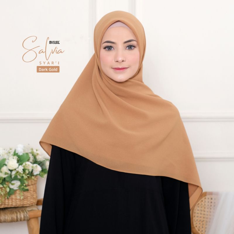 HIJAB SEGIEMPAT SYARI • 130 X 130 • SALVIA SQUARE MYSURE