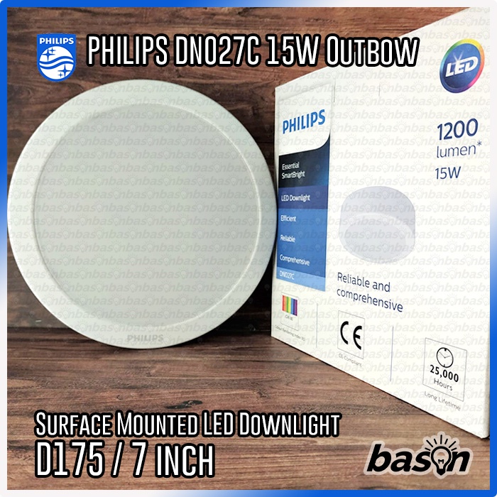 PHILIPS DN027C 15W 7&quot; D175 - LED Downlight Outbow Surface Mounted