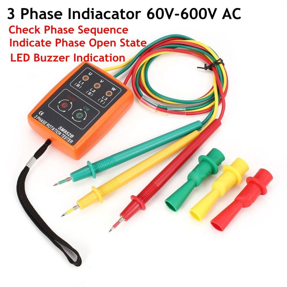 Preva Tester Rotasi 3phase Tahan Lama Portable Mudah Digunakan LED Buzzer