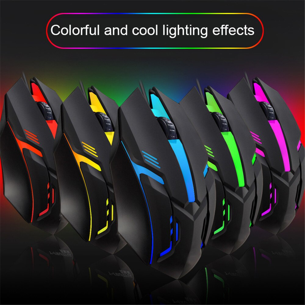 Mouse Gaming Ergonomik Kabel USB Dengan Backlight LED 7 Warna