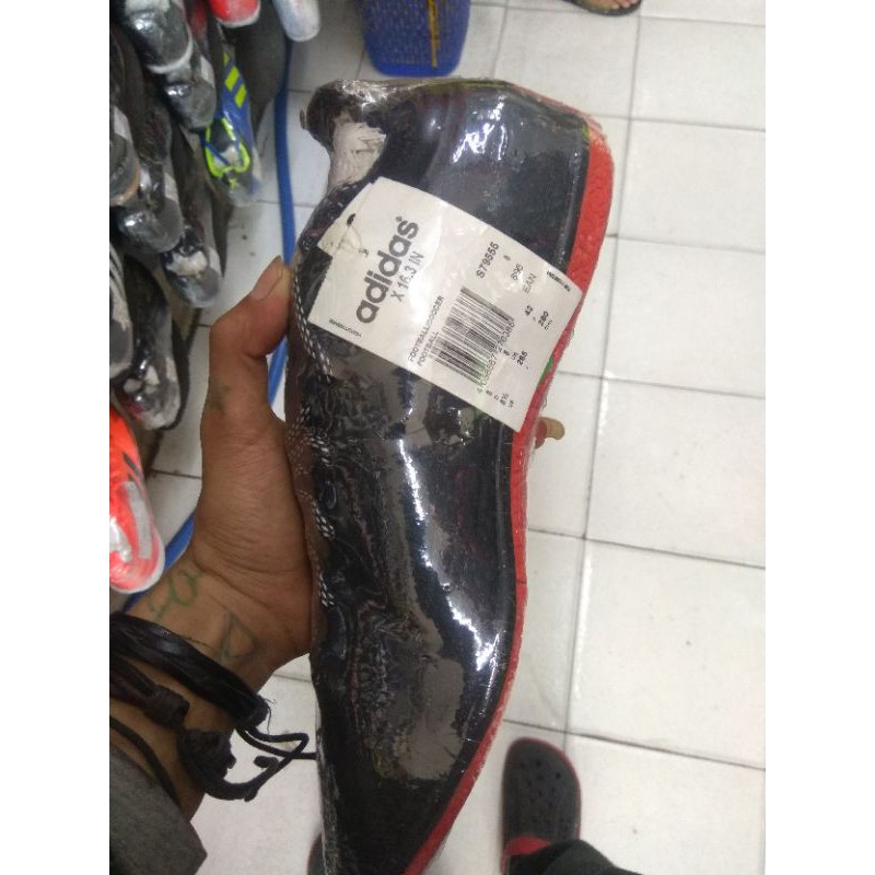 sepatu futsal ADIDAS X 16.3 IN BLACK/BLACK