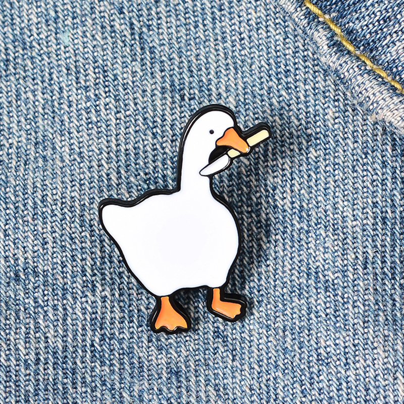 Funny Cartoon Goose Brooch Enamel Pins Cute Duck Brooches Badges Clothes Lapel Pin