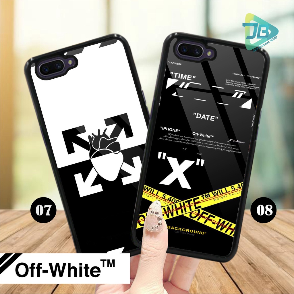 HARDCASE 2D GLOSSY OFF WHITE OPPO VIVO XIAOMI SAMSUNG REALME IPHONE ALL TYPE JB4696