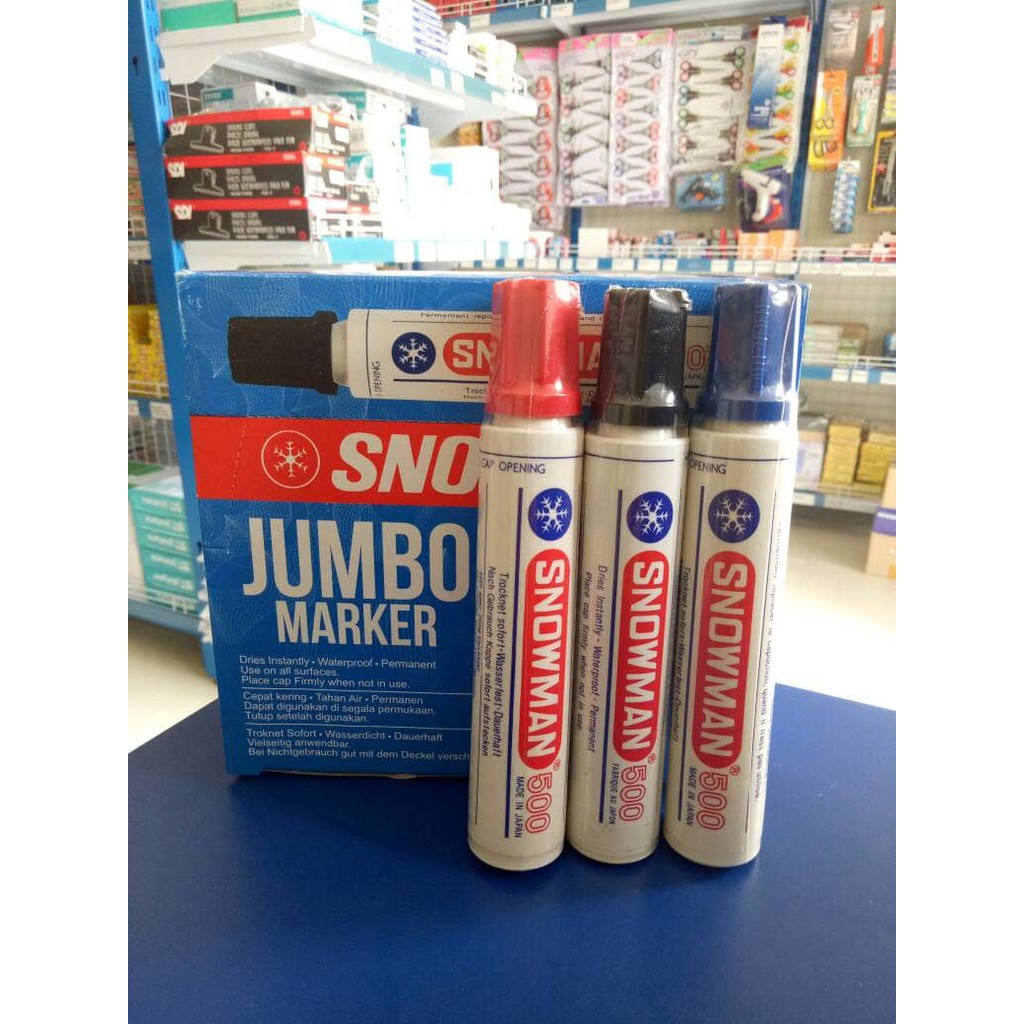 

Ready Spidol Permanen Jumbo 500 Snowman