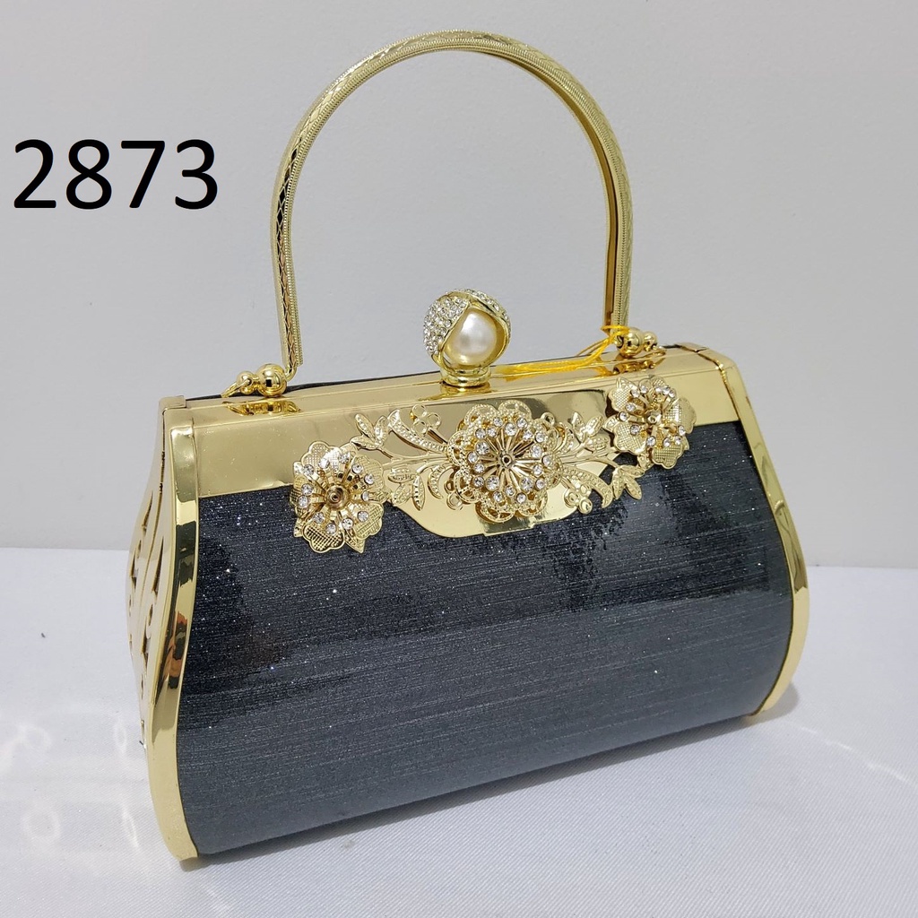 Tas Pesta Farnell BESAR Wanita Diamond  2818 Clutch Kondangan Cantik Glitter Glossy