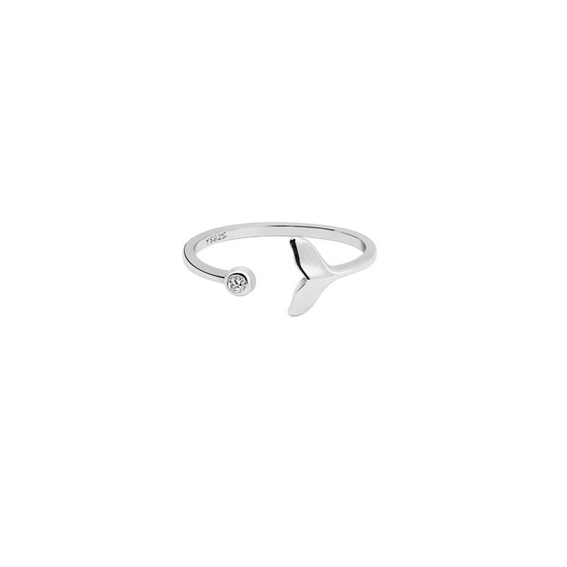 Creativity Adjustable Women Ring  Sliver Fishtail Jwelry Ring