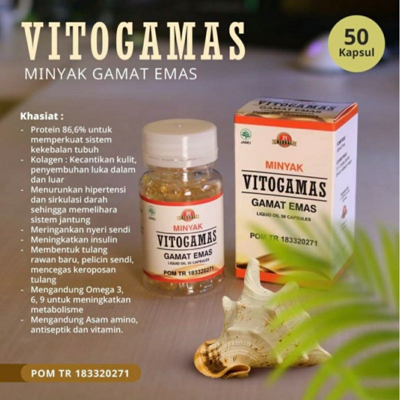 Vitogamas kapsul minyak gamat emas