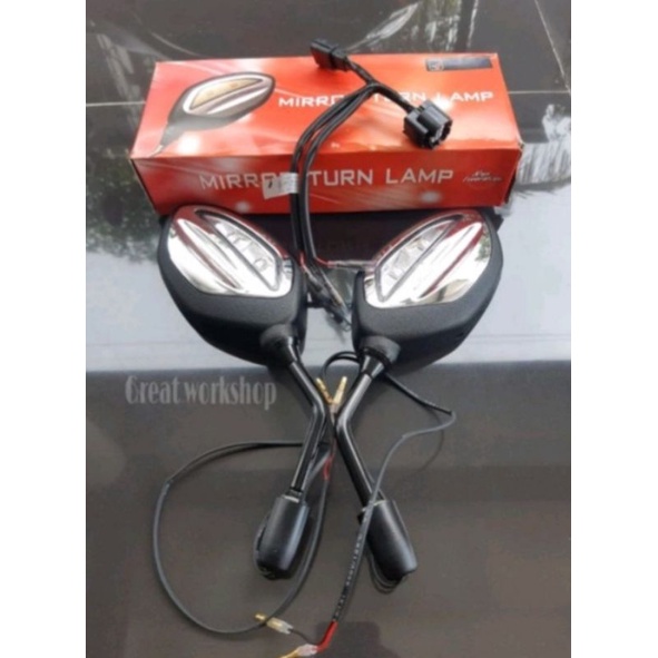 ASTRA HONDA MOTOR SPION LED VARIO/BEAT/GENIO+SOKET-Hitam