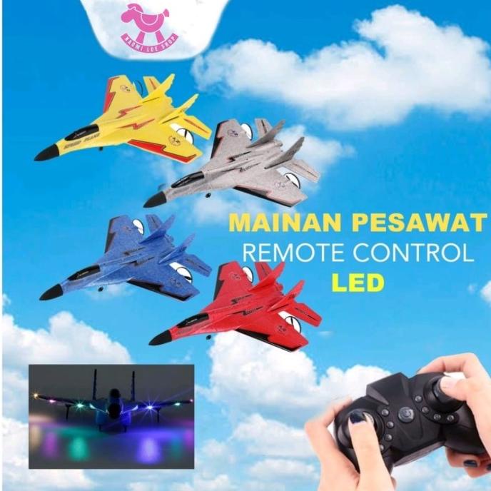 Mainan PESAWAT F22 FOAM REMOTE Control LED Pesawat Glider Airplane RC