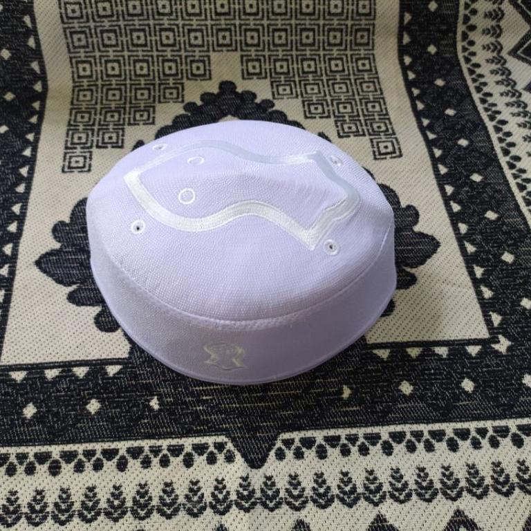 PECI MALAYSIA TEROMPAH PUTIH Kopiah Terompah Songkok malaysia terompah Kopyah malaysia terompah nabi