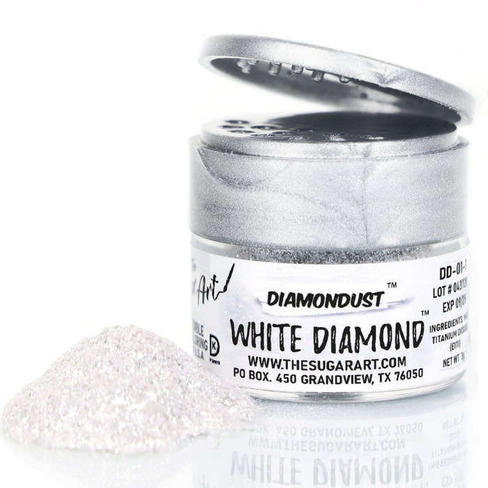 

White Diamondust The Sugar Art Edible Glitter 3 Gram