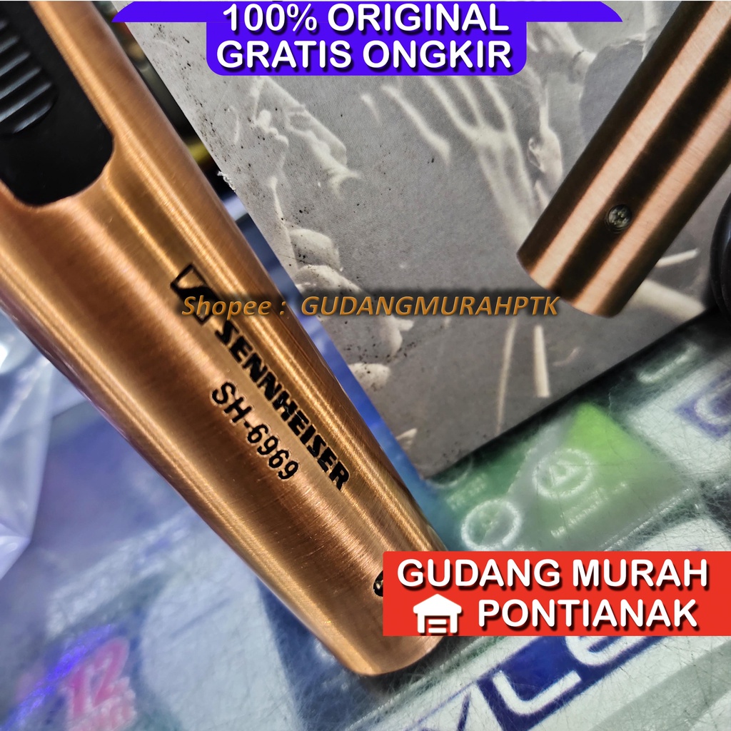 Mic SENNHEISER ORIGINAL SH-6969 ASLI Kualitas TOP Jernih SEPUL BAGUS dan Berat