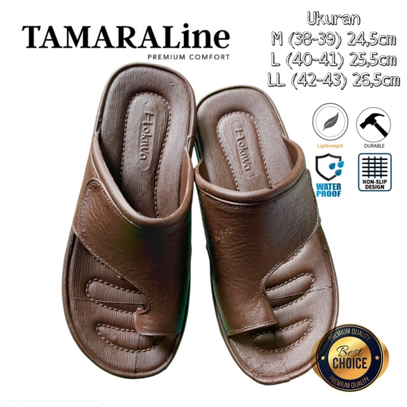 Sandal Selop Slide Slip on Jepit Karet Pria Dewasa / Remaja - TAMARALINE 122 / Bahan Premium Lentur Empuk Ringan Kuat Anti Slip Anti Air / Model Sandal Casual Santai Rumah Hotel Outdoor Kamar Mandi Murah Original