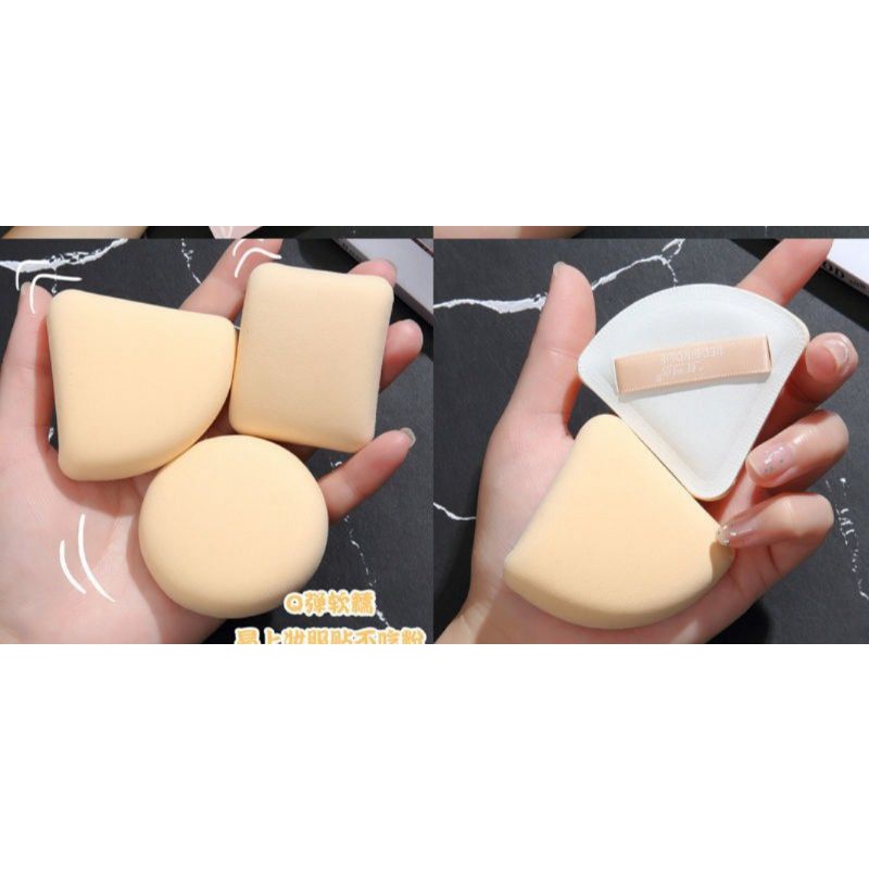 2pcs Sponge Foundation Bulat |Sponge Kotak|Spon Wadah Kotak|Spon Cushion