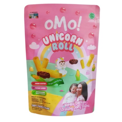 Omo! Unicorn Roll Sapi Panggang Snack Makanan Ringan Camilan Bayi 18g