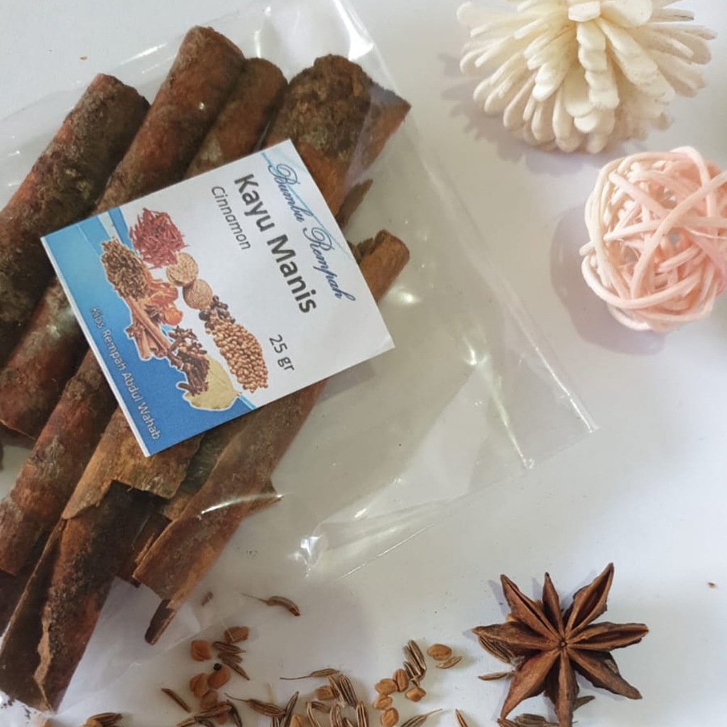 

Kayu Manis kayumanis 25 gram, bumbu rempah wahab