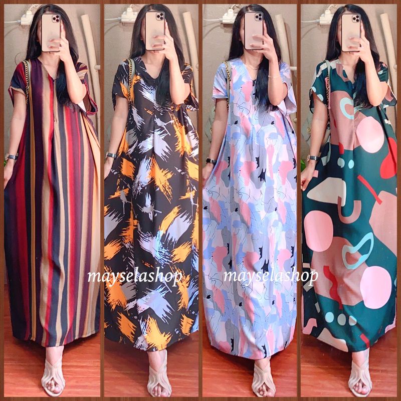 daster long jumbo semata kaki, daster panjang viral kekinian, daster rayon busui terlaris