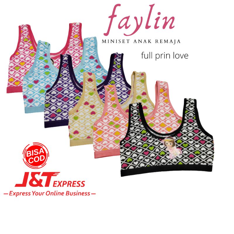 FAYLIN /Miniset anak remaja tali besar/fullprin love besar/art fay 570