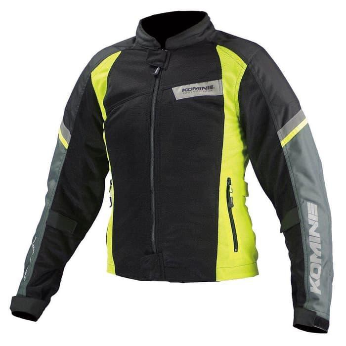 KOMINE JK-101 RIDING MESH JACKET LIGHT ORIGINAL JAKET - BLACK NEON - SIZE 2XL TERBARU