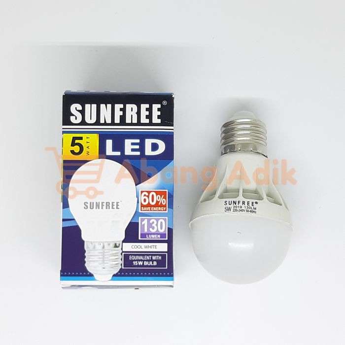 SUNFREE 5w 5 WATT Bohlam LED /Lampu LED SUNFREE murah