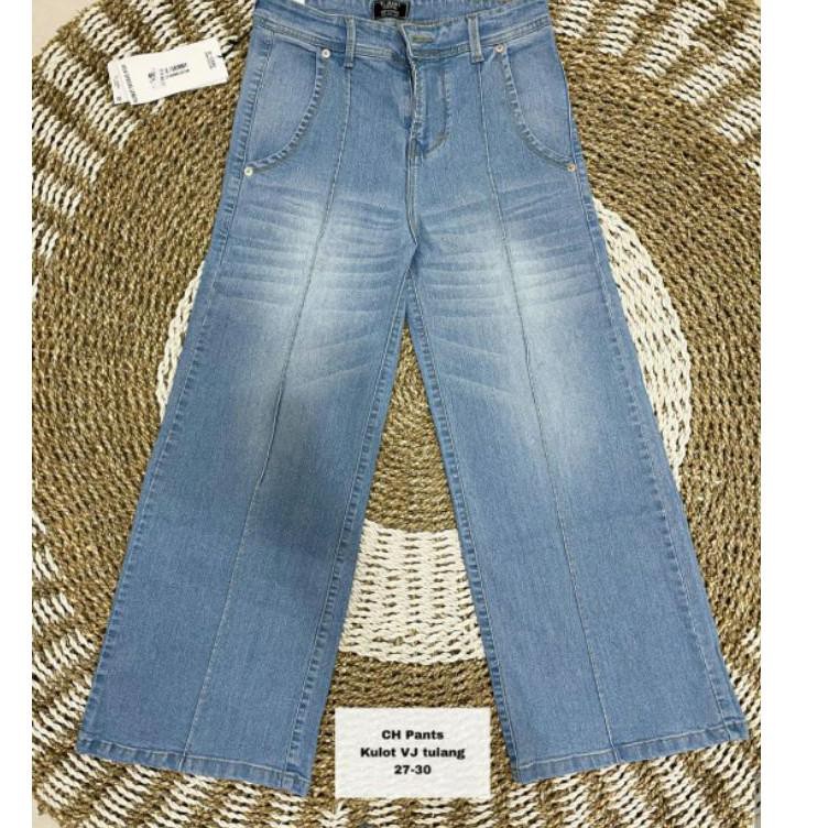 GO_KIL. TERLARIS CELANA JEANS WANITA NEW VJ ESSENTIAL KULOT JEANS / 27-30