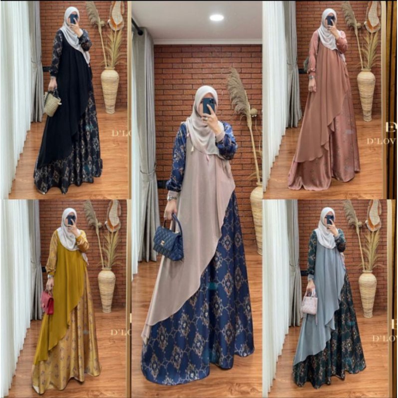 Gamis kondangan best seller Salima dress by D'lovera ori