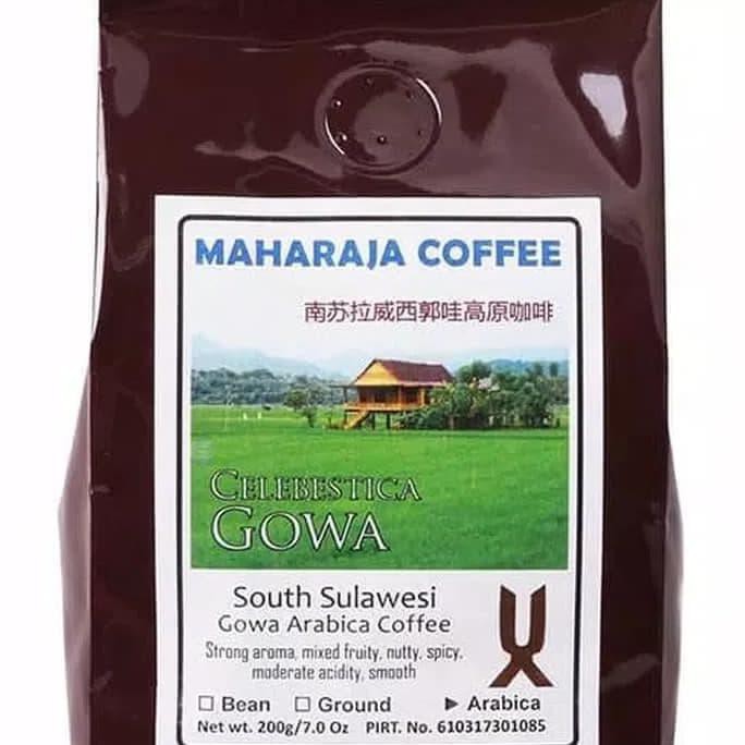 

PROMO Kopi Sulawesi Gowa 200gr bubuk/ground Arabika Maharaja Coffee