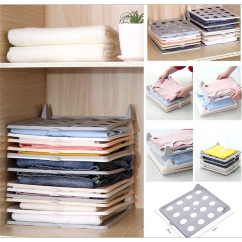 Tatakan Sekat Baju Clothes Organizer Pembatas Pakaian Pemisah Baju