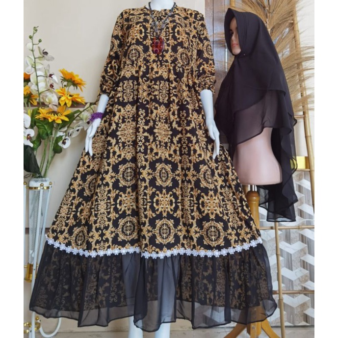 Gamis Syar'i Monalisa Motip Sultan