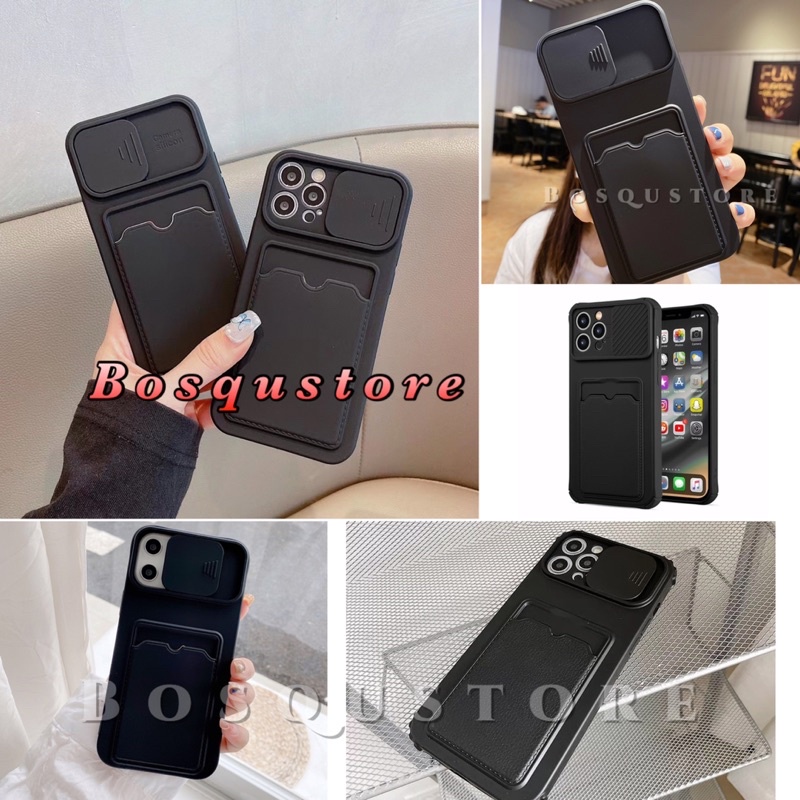 CASE XIAOMI REDMI NOTE 11/ NOTE 11PRO/ NOTE 10/ NOTE 10S/ NOTE 9/ NOTE 8/ NOTE 8PRO/ SOFT CASE MACARON SLIDE CAMERA + SLOT CARD HOLDER