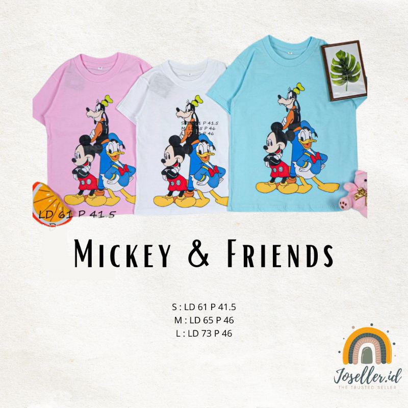 KAOS KARAKTER ANAK MICKEY DONALD GOOFY