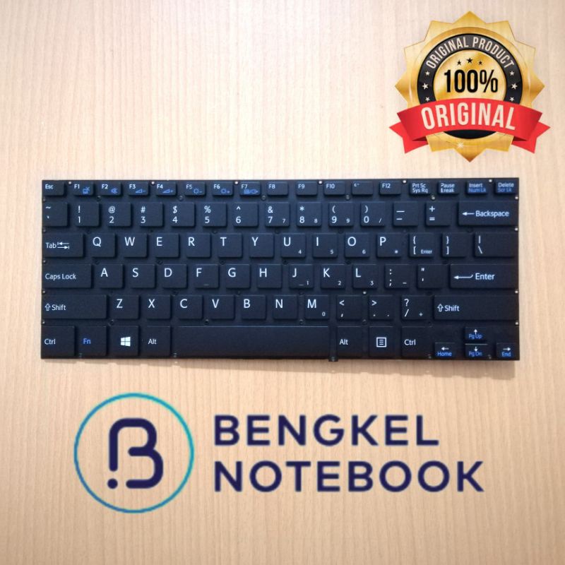 Keyboard Sony SVF142 series Hitam/Black