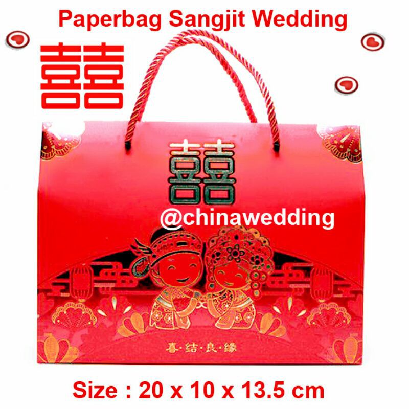 

paperbag sangjit wedding cina tas tali hantaran nikah tionghoa