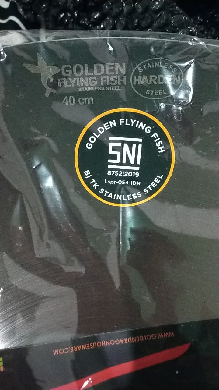 Wajan Golden Flying Fish Harden Stainless Steel Anti Lengket