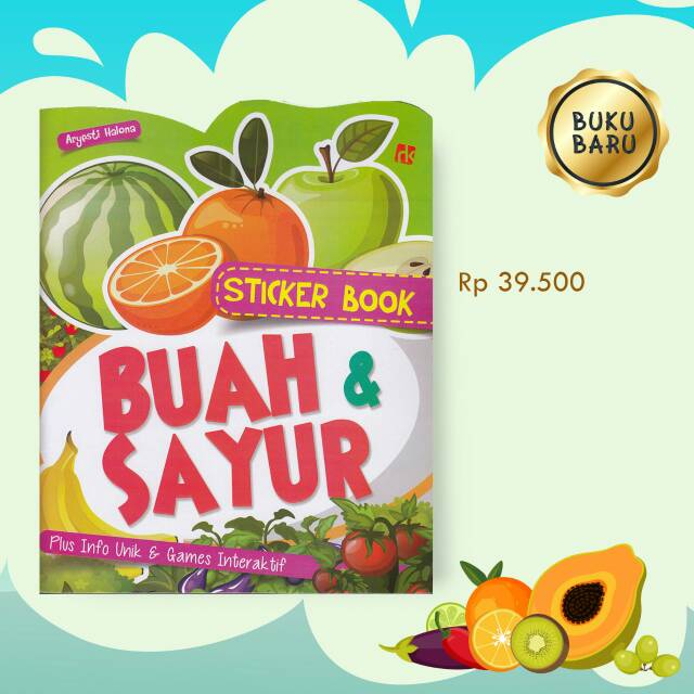 

Sticker Book (buku stiker) - Buah & Sayur