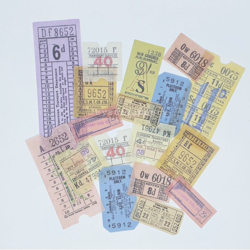 

Sticker Ticket Vintage retro washi sticker for journaling