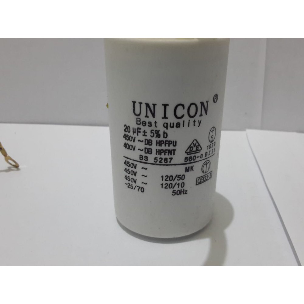 Kapasitor 20 uf Pompa Air Mesin Cuci Capasitor Sanyo mikro  lop3