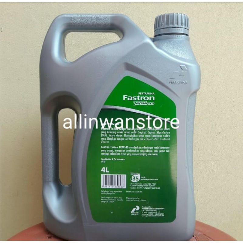 OLI Fastron Techno SAE 10W-40 API SN isi 4 liter 100% ASLI