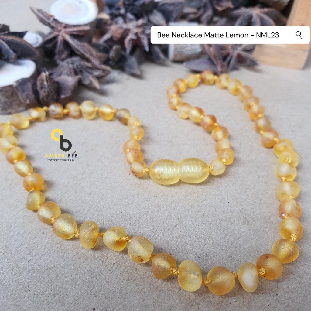 Kalung Amber Anak Premium Mate Lemon By Amber Bee NML23