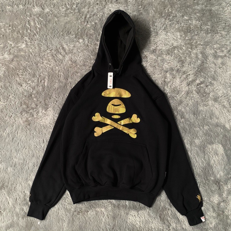 Sweater Hoodie Bape Aape Gold Plat FullTag &amp; Lebel