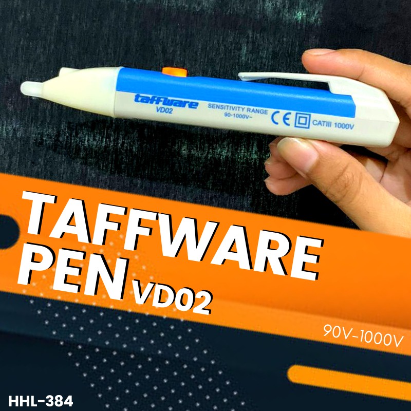 TEST PEN Listrik Tester TAFFWARE PEN VD02 Non Contact Voltage Alert Detector