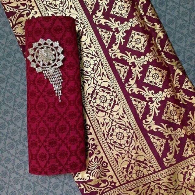 EXSKLUSIF Batik sutra jumputan 2 meter bahan kain palembang sasirangan kain jumputan seragam kantor