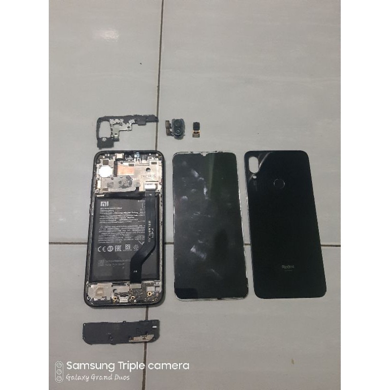 Sparepart Ori Copotan Xiaomi Redmi Note 7 Kamera Batre Sensor Fingerprint Dll