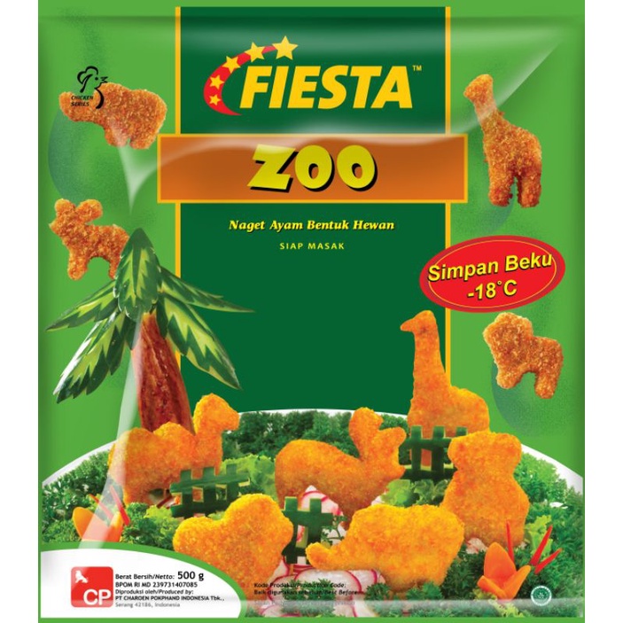 

Fiesta Nugget Zoo / Naget Ayam Bentuk Hewan | Berat Bersih 500gr