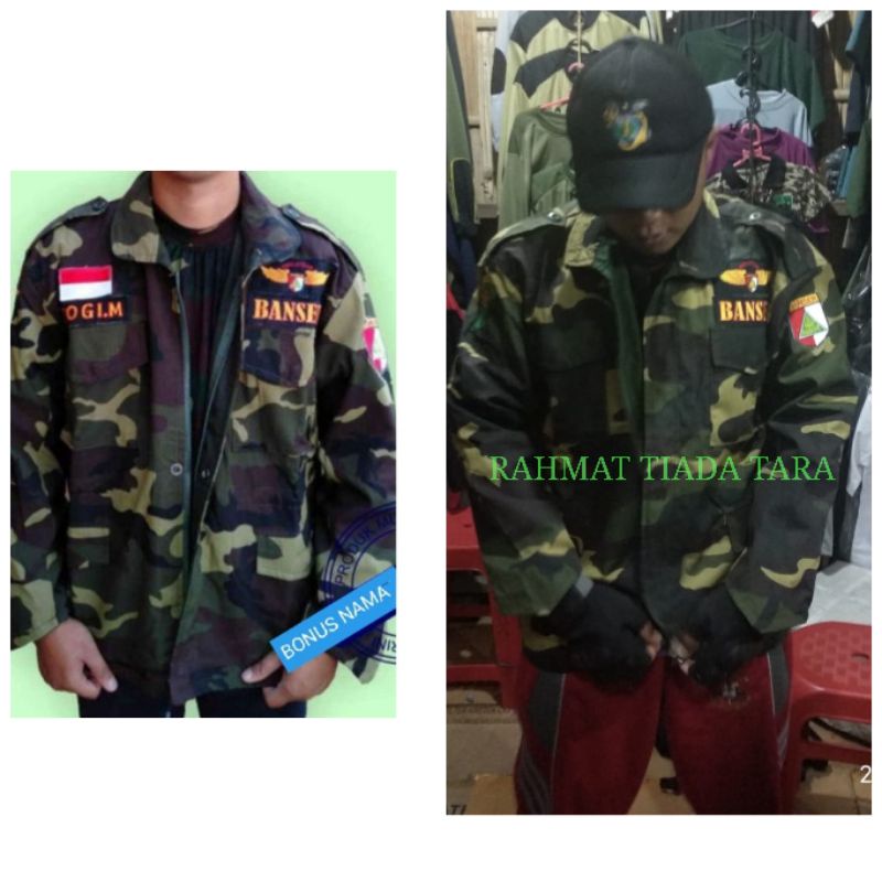 (TK.RTT)JAKET BB BANSER DORENG NATO BONUS NAMA &amp; BENDERA