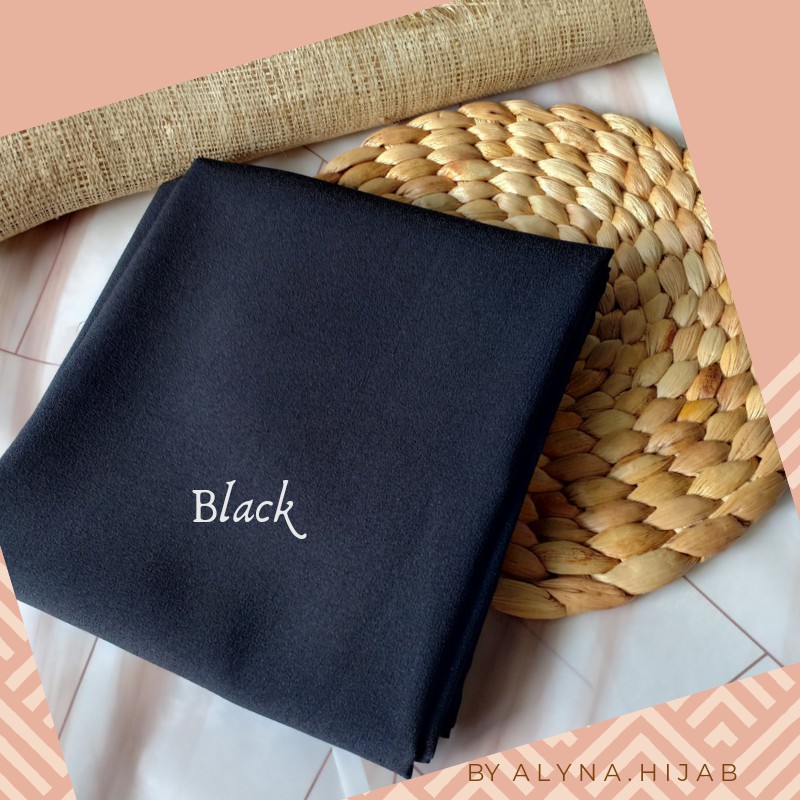 Khimar Diamond Ped /hijab syar'i / terbaru / bergo-Black / hitam