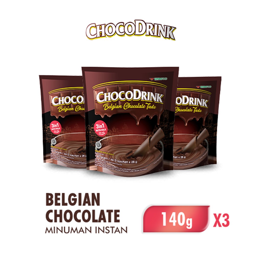 

Chocodrink Minuman Bubuk Coklat Bag 28 gr isi 5 pcs x3