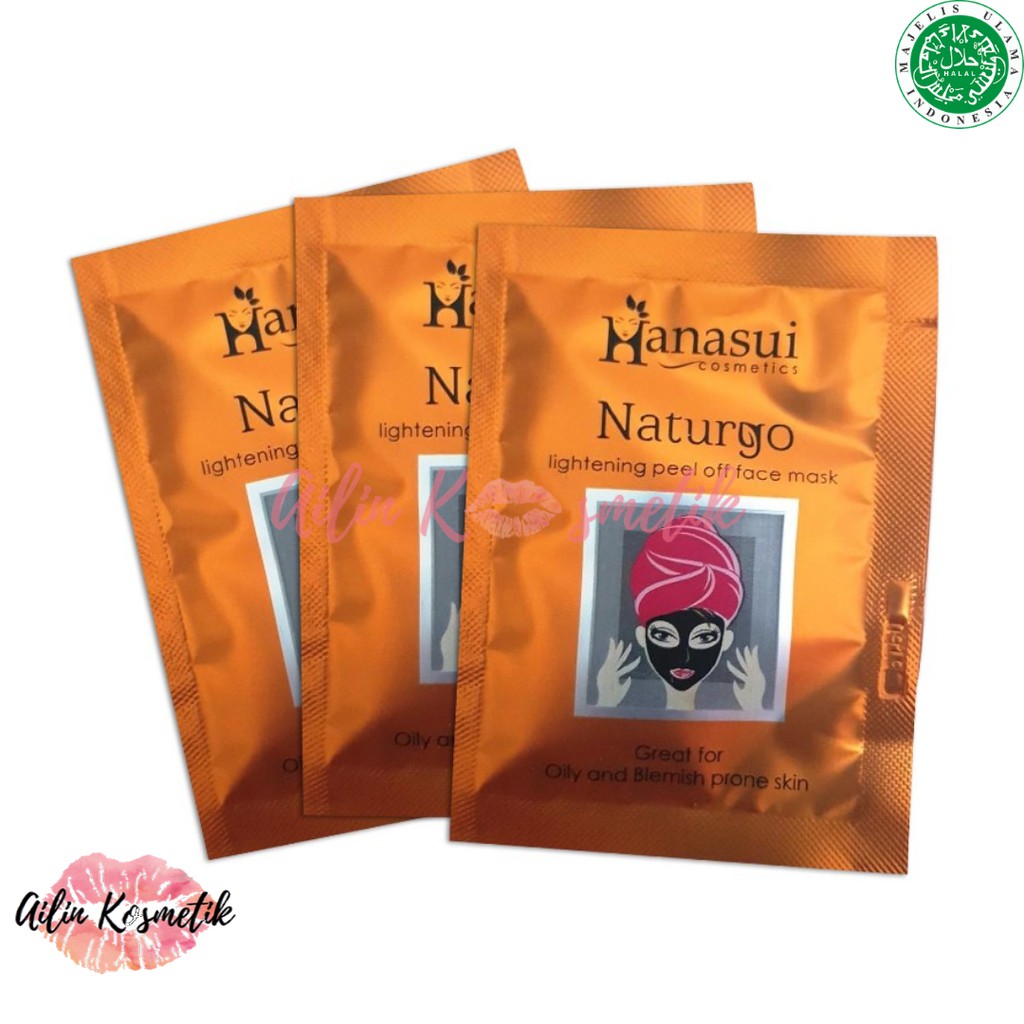 (BOX ) HANASUI Naturgo Black and Gold | Masker Peel Off Masker Wajah Maskaer Lumpur BY AILIN