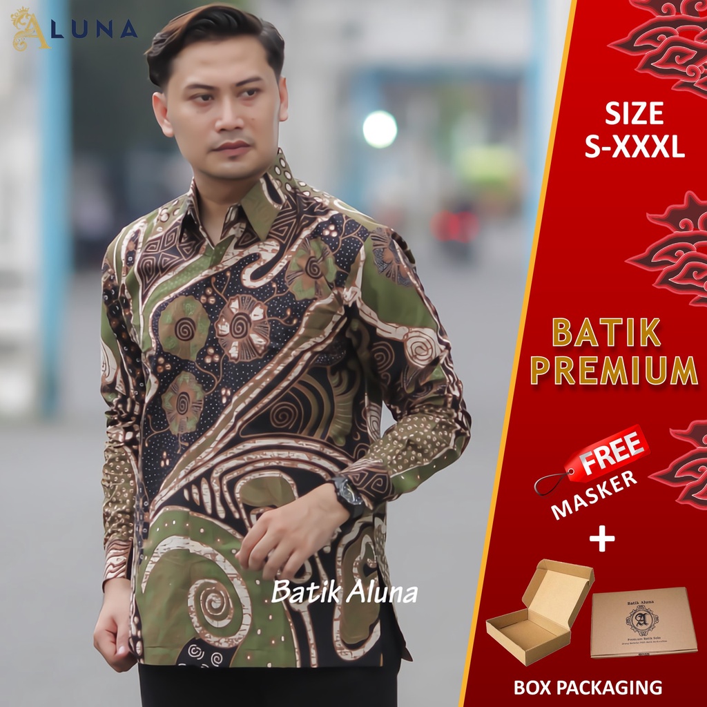 Baju Kemeja Batik Pria Cowok Lengan Panjang Regular Atasan Batik Premium Pria Cowo Prabuseno Kondangan Couple Pasangan Batik Pekalongan Anak Laki Laki Kekinian Original Modern Seragam Kantor Jumbo PCW 079